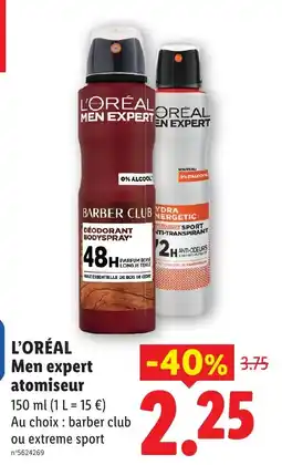 Lidl L'ORÉAL Men expert atomiseur offre