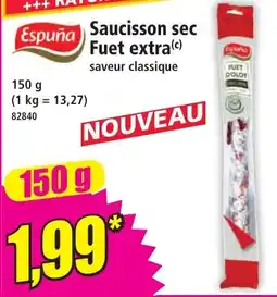 Norma Espuña Saucisson sec Fuet extra(c) offre