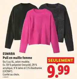 Lidl ESMARA Pull en maille femme offre