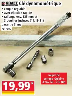 Norma KRAFT Clé dynamométrique offre