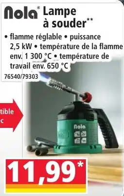 Norma Nola Lampe à souder offre