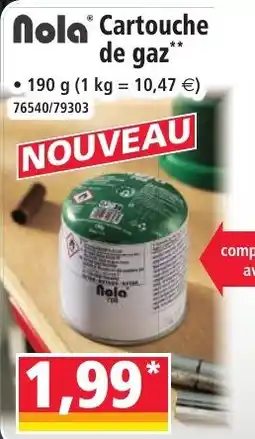 Norma Nola Cartouche de gaz offre