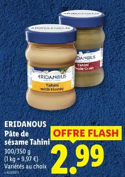 Lidl ERIDANOUS Pâte de sésame Tahini offre