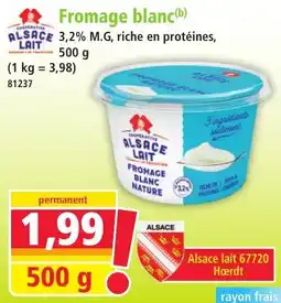 Norma Alsace lait Fromage blanc offre