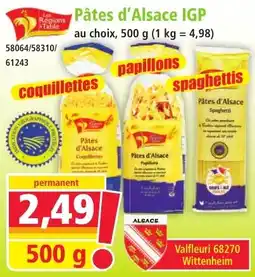 Norma Pâtes d'Alsace IGP offre