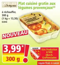 Norma L'ATELIER De chez nous Plat cuisiné gratin aux légumes provençaux offre