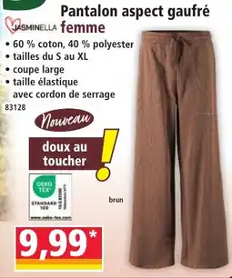 Norma JASMINELLA Pantalon aspect gaufre offre