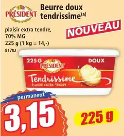 Norma PRÉSIDENT Beurre doux tendrissime offre