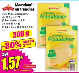 Norma Leckerom Maasdam en tranches offre