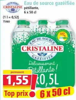 Norma CRISTALINE Eau de source gazéifiée offre