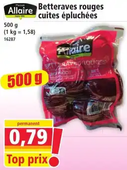Norma Allaire Betteraves rouges cuites épluchées offre