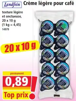 Norma Landfein Crème légère pour café offre