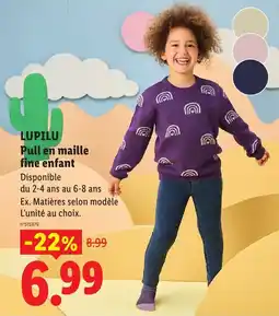 Lidl LUPILU Pull en maille fine enfant offre