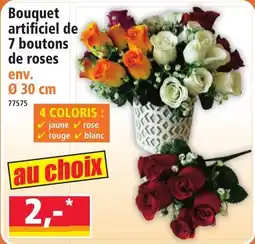 Norma Bouquet artificiel de 7 boutons de roses offre