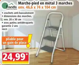 Norma Frands Marche-pied en métal 3 marches offre