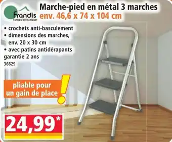Frands Marche-pied en métal 3 marches