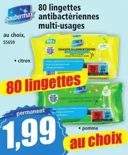 Norma Saubermax lingettes antibactériennes multi-usages offre