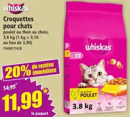 Norma Whiskas Croquettes pour chats offre