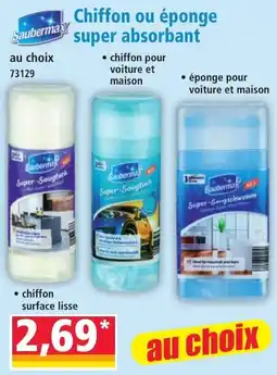 Norma SaubermAX Chiffon ou éponge super absorbant offre