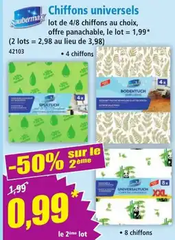 Norma Saubermax Chiffons universels offre