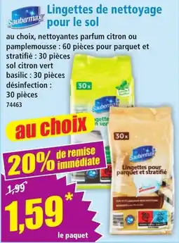 Norma Saubermax Lingettes de nettoyage pour le sol offre