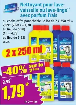 Norma Saubermax Nettoyant pour lave-vaisselle ou lave-linge offre
