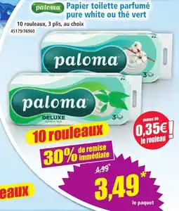 Norma paloma Papier toilette offre