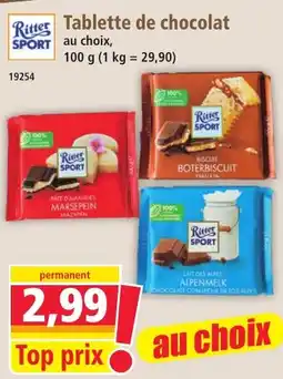 Norma Ritter Sport Tablette de chocolat offre