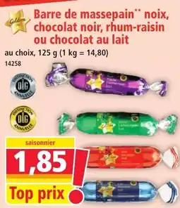 Norma Goldem Barre de massepain offre