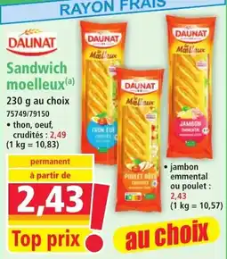 Norma DAUNAT Sandwich moelleux offre