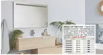 Bricomarché Miroir LED Portland offre