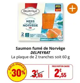 Coccinelle Express DELPEYRAT Saumon fumé de Norvège offre