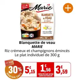 Coccinelle Express MARIE Blanquette de veau offre