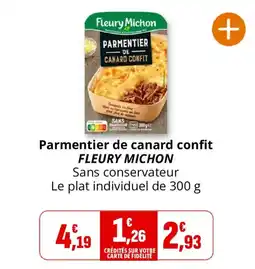 Coccinelle Express FLEURY MICHLON Parmentier de canard confit offre