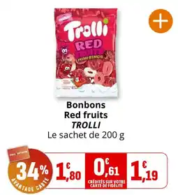 Coccinelle Supermarché TROLLI Bonbons Red fruits offre
