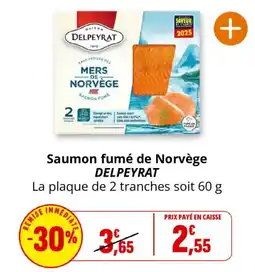 Coccinelle Supermarché DELPEYRAT Saumon fumé de Norvège offre