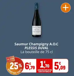 Coccinelle Supermarché Plessis Duval Saumur Champigny A.O.C offre