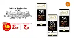 Coccinelle Supermarché LINDT Tablette de chocolat offre