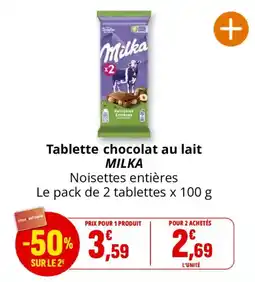Coccinelle Supermarché Milka Tablette chocolat au lait offre