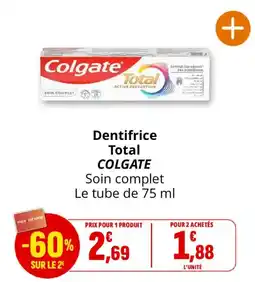 Coccinelle Supermarché COLGATE Dentifrice Total offre