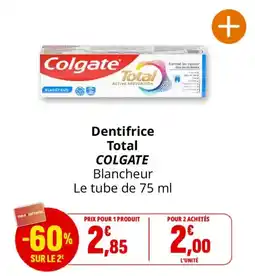 Coccinelle Supermarché COLGATE Dentifrice Total Blancheur offre