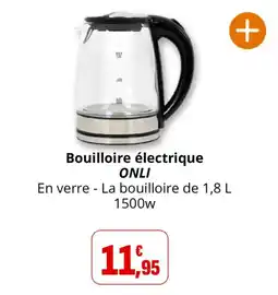 Coccinelle Supermarché ONLI Bouilloire électrique offre