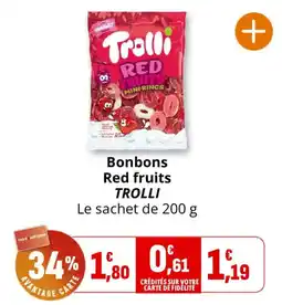 Coccinelle Express TROLLI Bonbons Red fruits offre