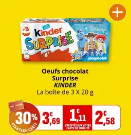 Coccinelle Express Kinder Oeufs chocolat Surprise offre