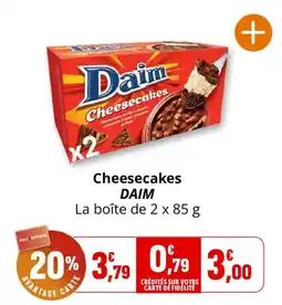 Coccinelle Supermarché DAIM Cheesecakes offre