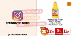 Coccinelle Supermarché Sunny Delight Boisson aux fruits offre