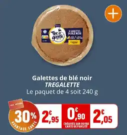 Coccinelle Supermarché TREGALETTE Galettes de blé noir offre