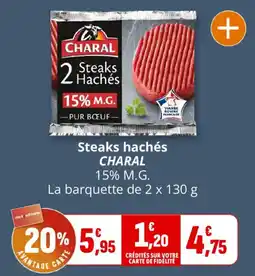 Coccinelle Supermarché CHARAL Steaks hachés offre