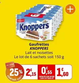Coccinelle Supermarché Knoppers Gaufrettes offre