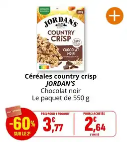 Coccinelle Express JORDAN'S Céréales country crisp offre